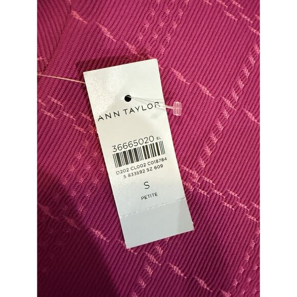 NWT Ann Taylor Purple Textured Trim Tank Sleeveless Top Women’s Petite Small NEW - Picture 9 of 16